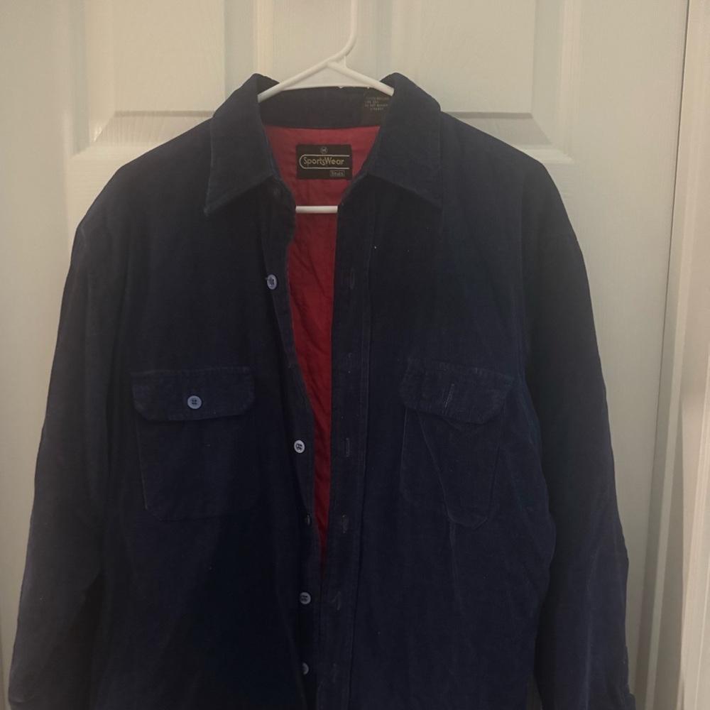 Men's Navy Blue Corduroy Jacket